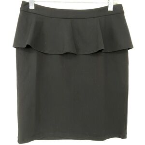 Chelsea & Theodore ruffled black pencil skirt, 8P